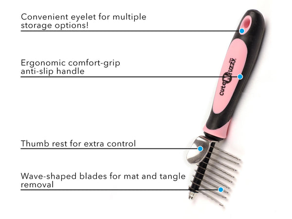 Pet Dematting Comb by cuteNfuzzy®