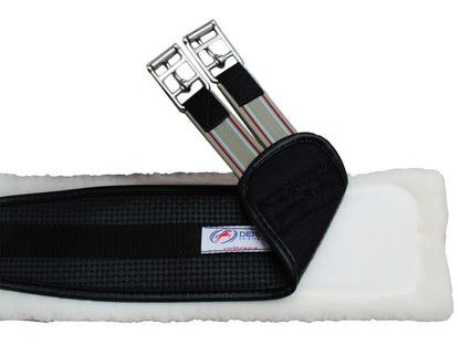 Air Tech Breathable Elastic English Girth with Removable Fleece Padding 