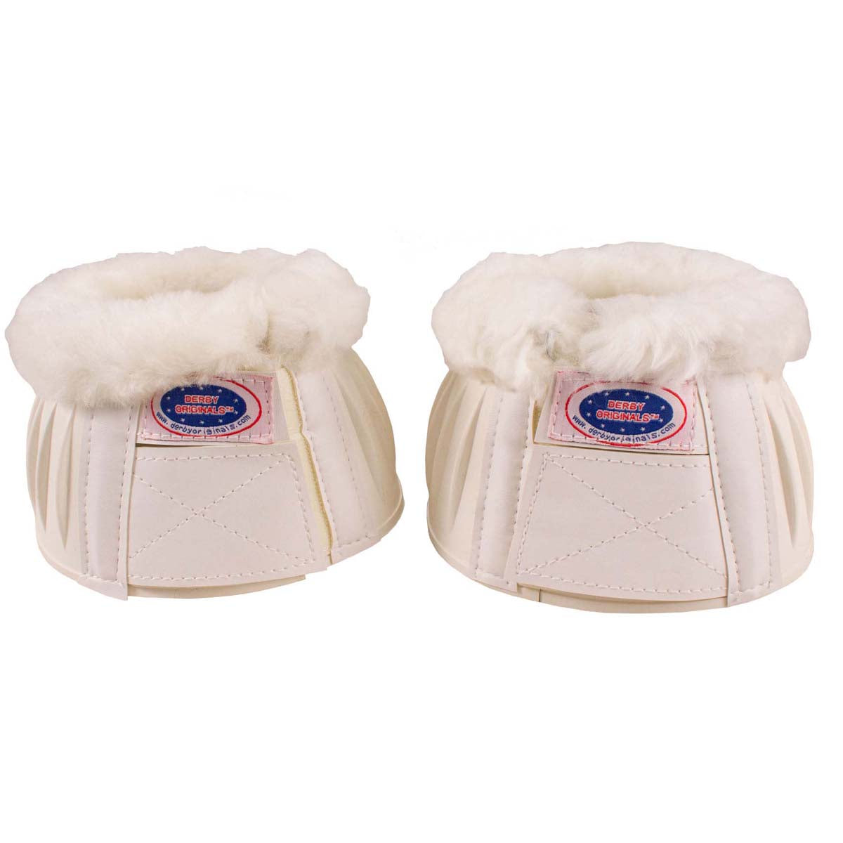 Derby Horse Bell Boots with Double Fleece Trim