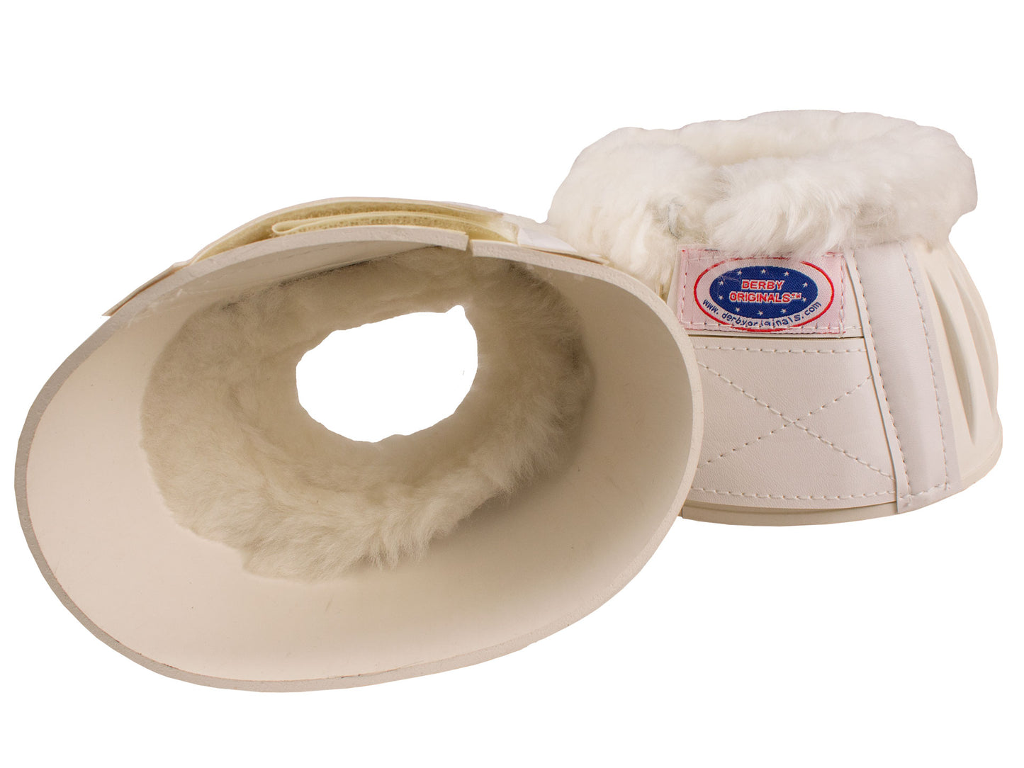 Derby Horse Bell Boots with Double Fleece Trim