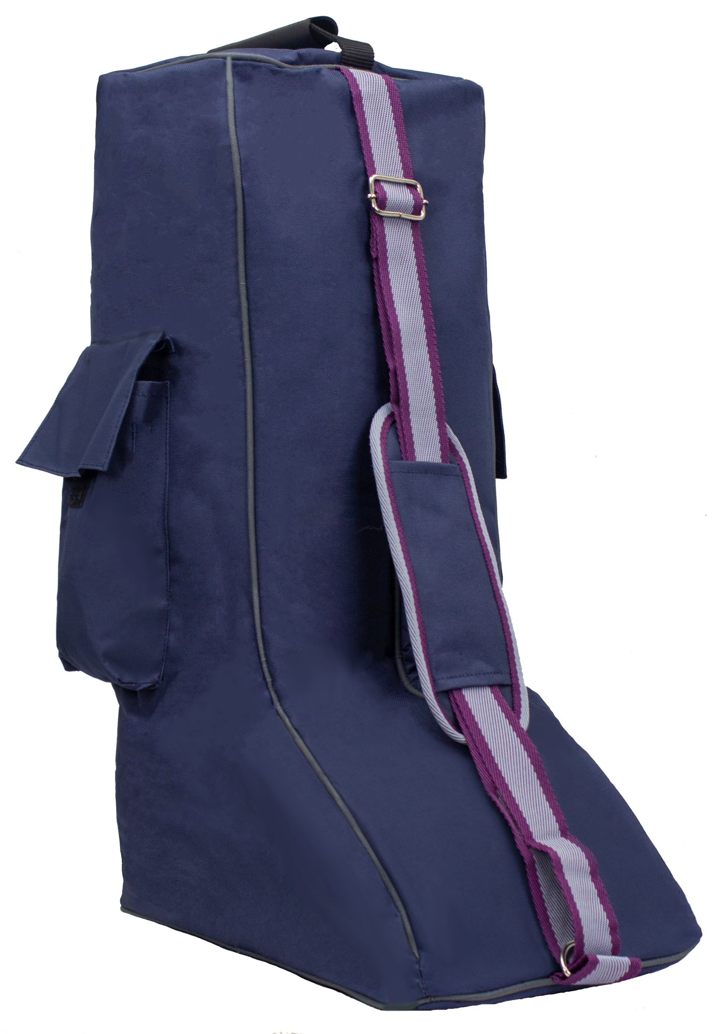 Derby Originals 600D Nylon Padded Tall English Riding Boot Carry Bag Navy Blue