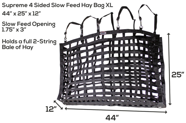 Derby Originals XL Supreme Slow Feed Hay Bag with 1 Year Warranty and Patented Four Sided Design