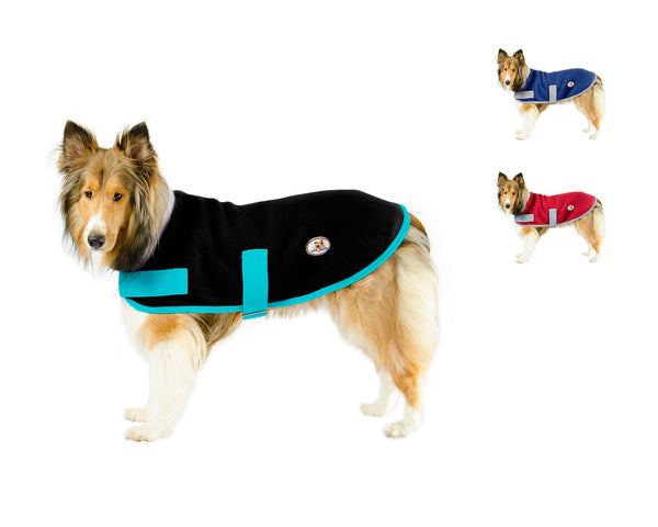 CuteNfuzzy All Purpose Fleece Lounger Warm Dog Sweater, Use as Indoor Blanket or Outdoor Coat, Great for Senior Dogs, All Sizes Available