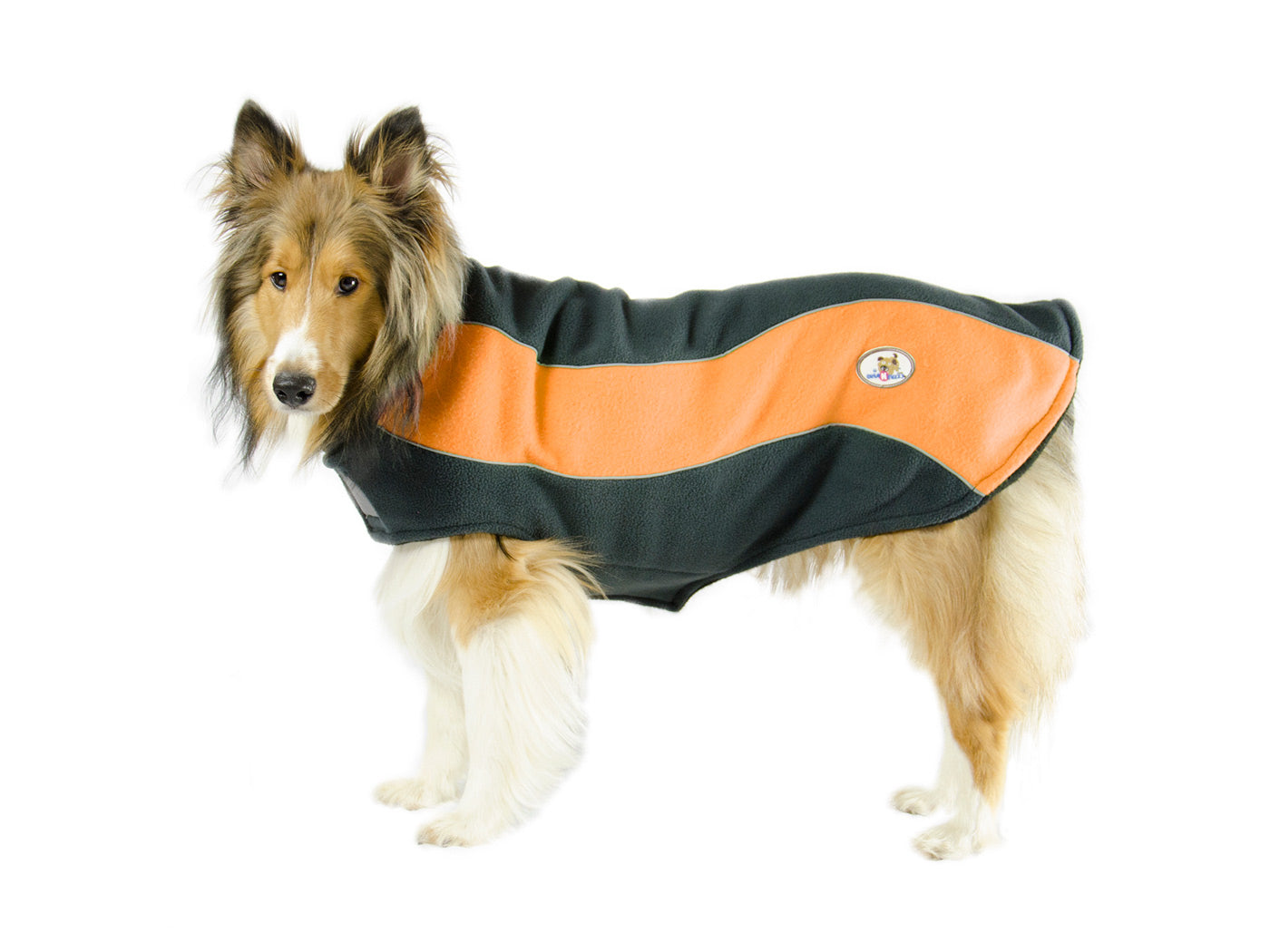 Double Layer Every Day Fleece Cold Weather Adventure Dog Sweater Coat Orange