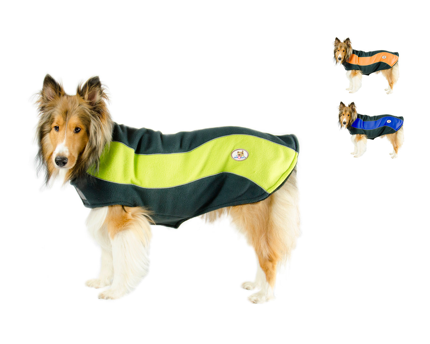 Cold Weather Adventure Dog Sweater Coat with Reflective Stripes by CuteNfuzzy