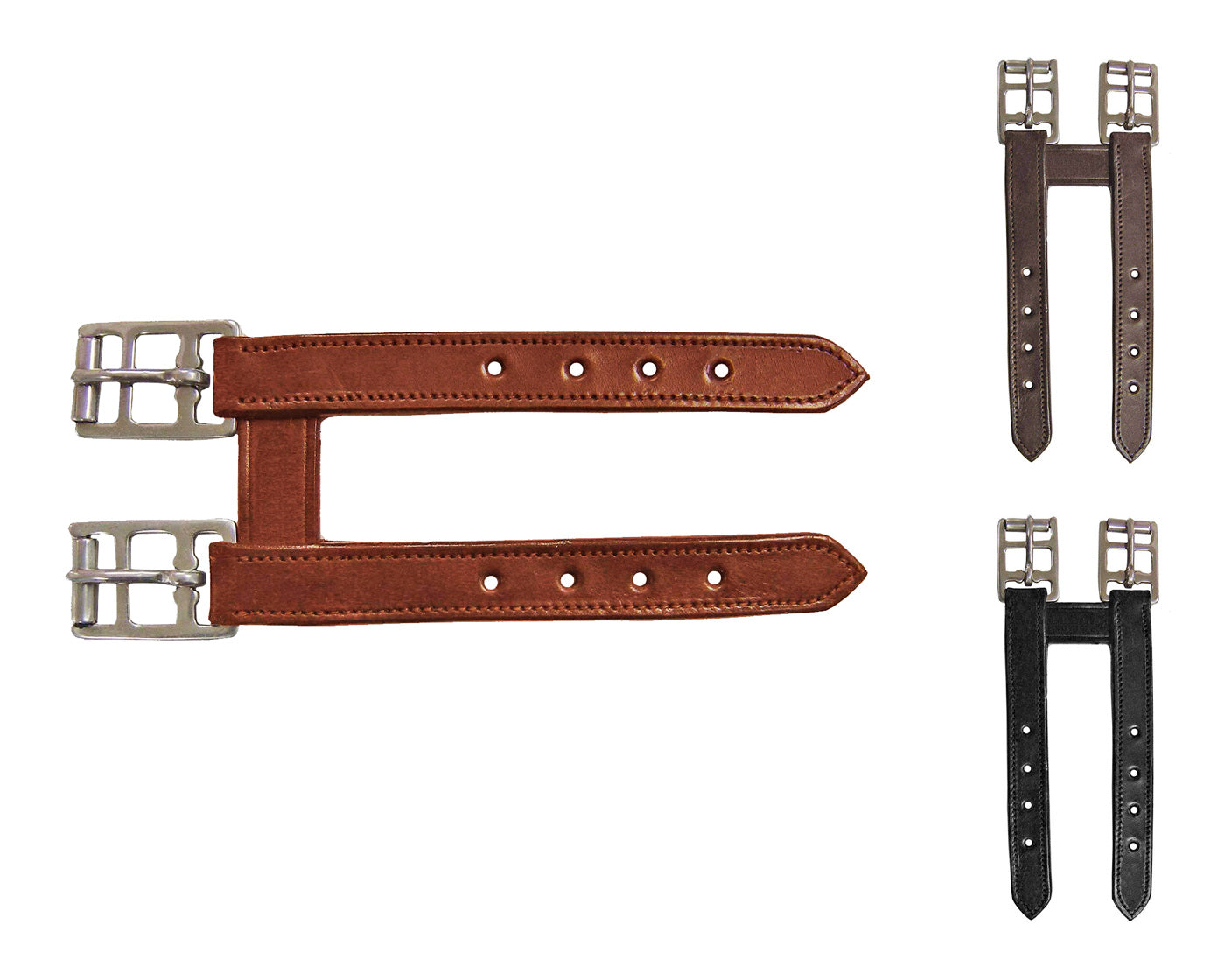 Paris Tack English Leather Girth Extender, Available in Brown Colors