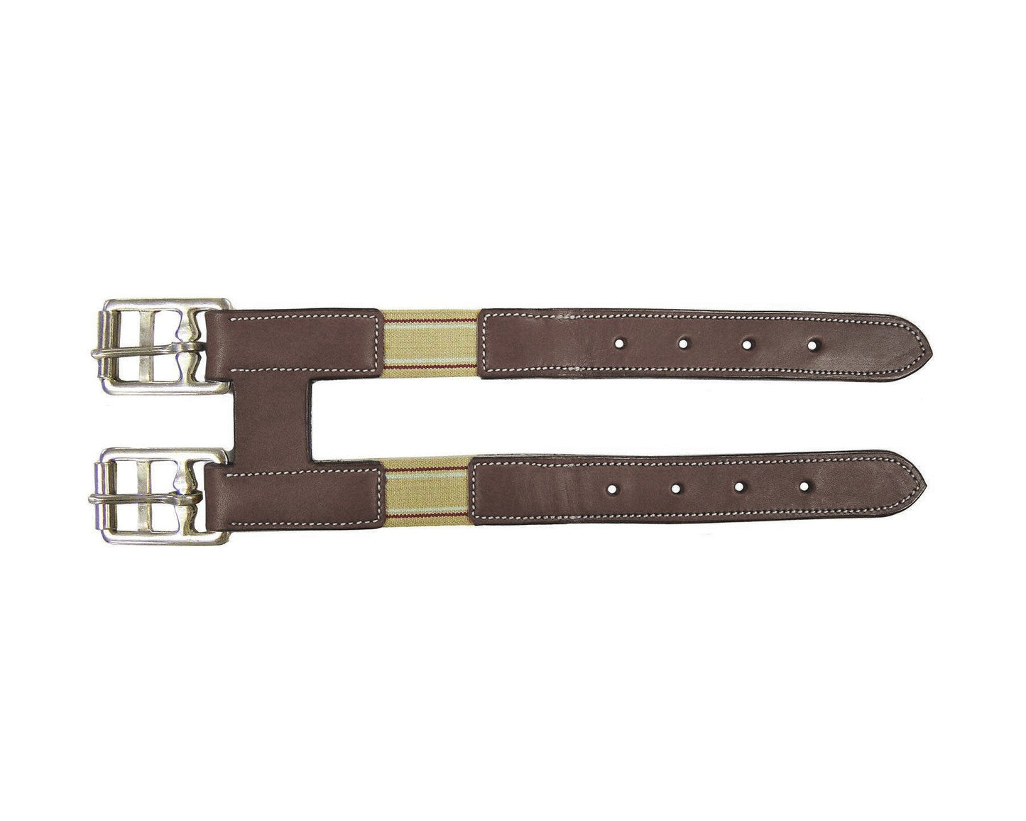 Derby Originals Paris Tack Leather English Girth Extender with Stainless Steel Buckles and Double Layer Elastic - 1 Year Warranty.