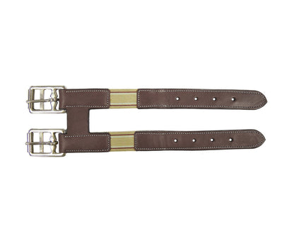Derby Originals Paris Tack Leather English Girth Extender with Stainless Steel Buckles and Double Layer Elastic - 1 Year Warranty.