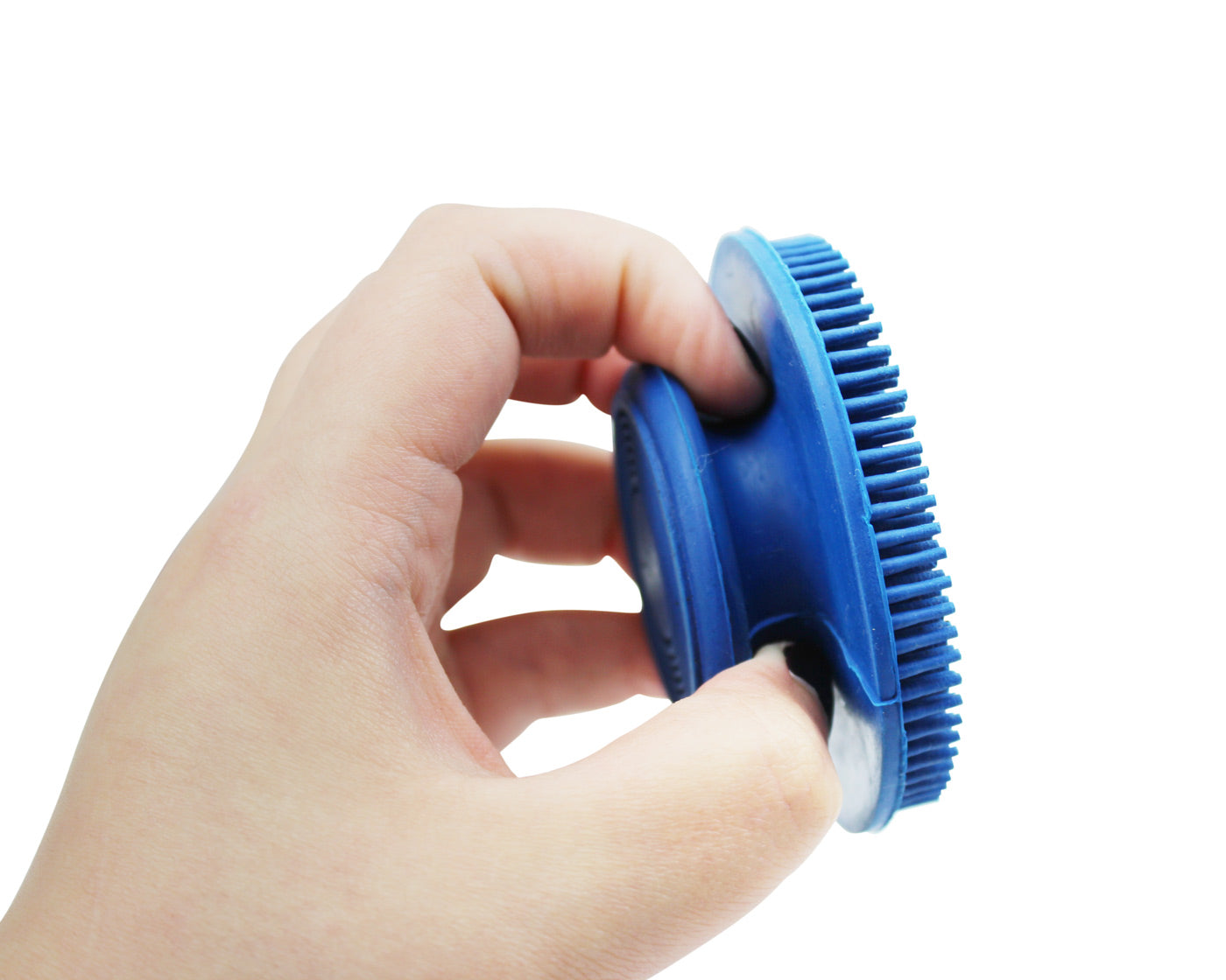 Fine Rubber Facial Curry by Derby Originals Hand brush blue color