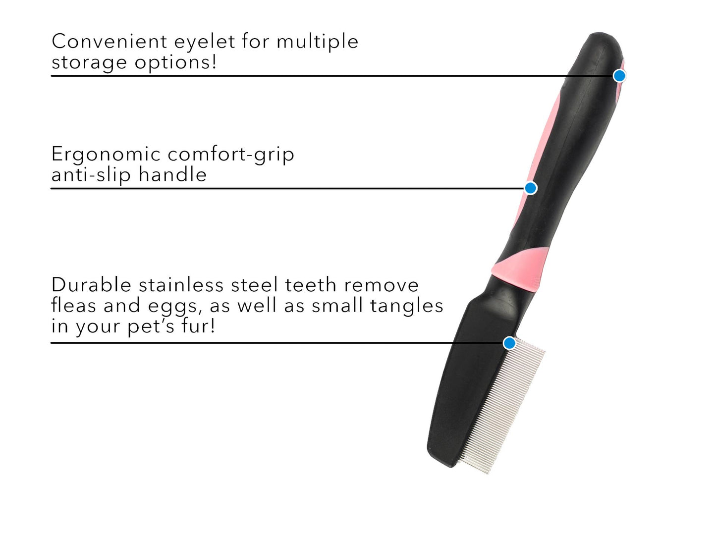 Pet Flea Comb Features