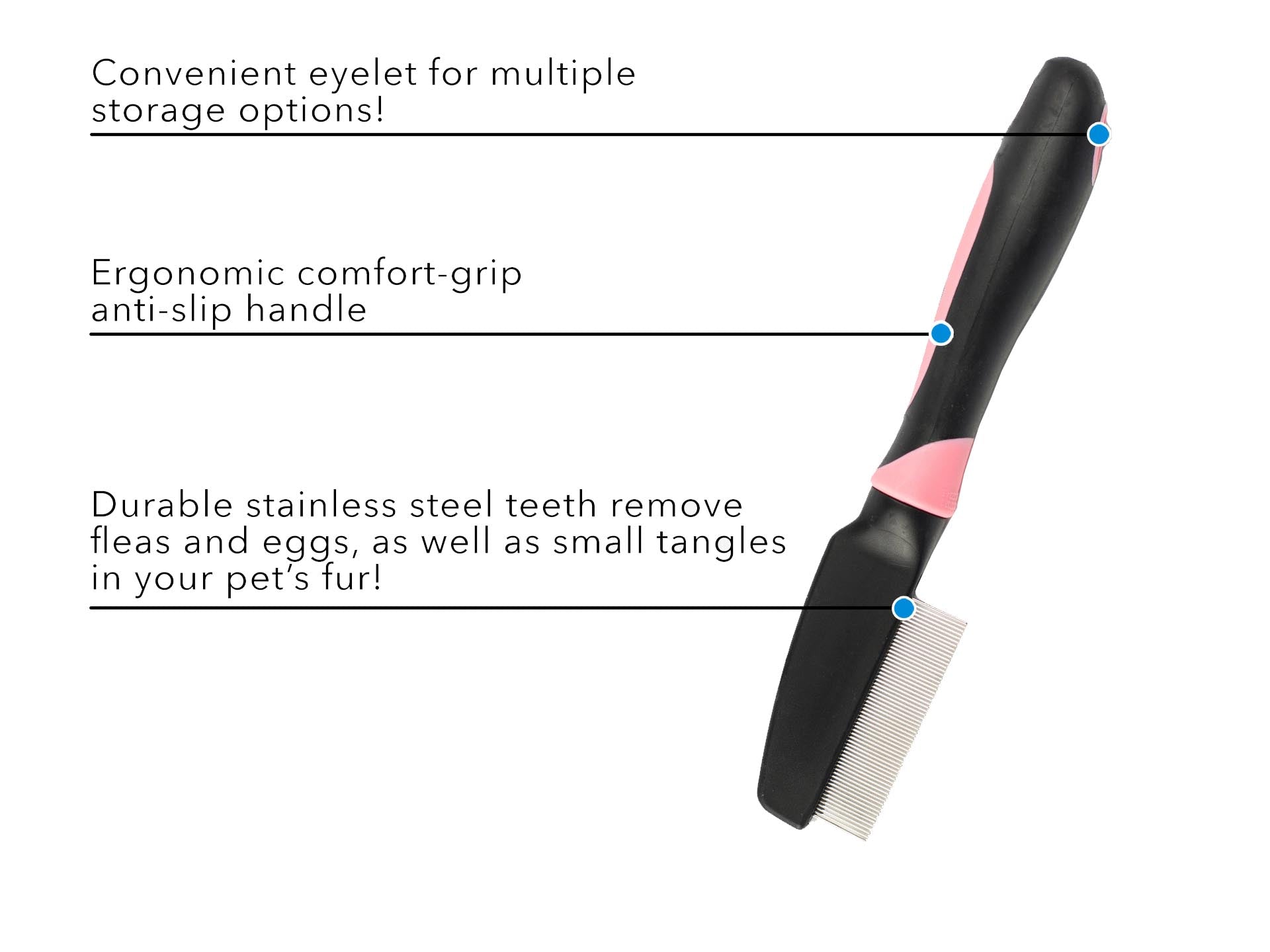 Pet Flea Comb Features
