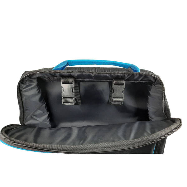 Tahoe Tack Turquoise Flower 1680D Nylon Front Opening Bridle Bag with Hand Tooled Leather Accents and 2 Year Warranty