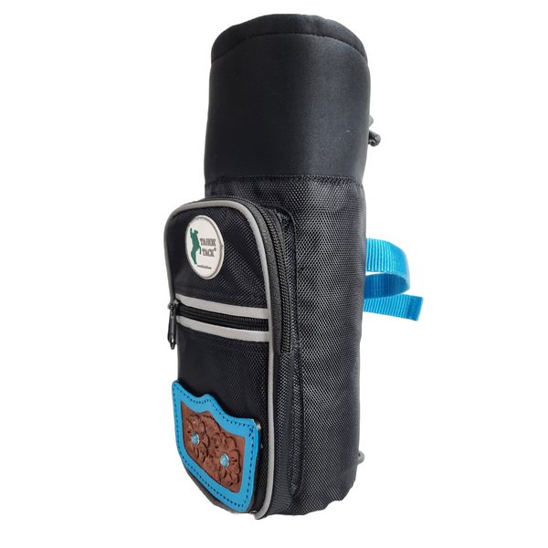 Tahoe Tack Turquoise Flower 1680D Nylon 64oz Water Bottle Storage Bag with Hand Tooled Leather Accents and 2 Year Warranty