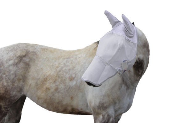 Derby Originals UV-Blocker Premium Reflective Horse Fly Mask with Ears and Nose Cover with One Year Warranty