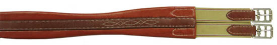 Paris Tack Fancy Stitched Chafeless Padded Leather Girth