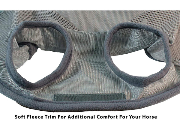 Derby Originals UV-Blocker Premium Reflective Safety Horse Fly Mask without Ears or Nose Cover with One Year Warranty