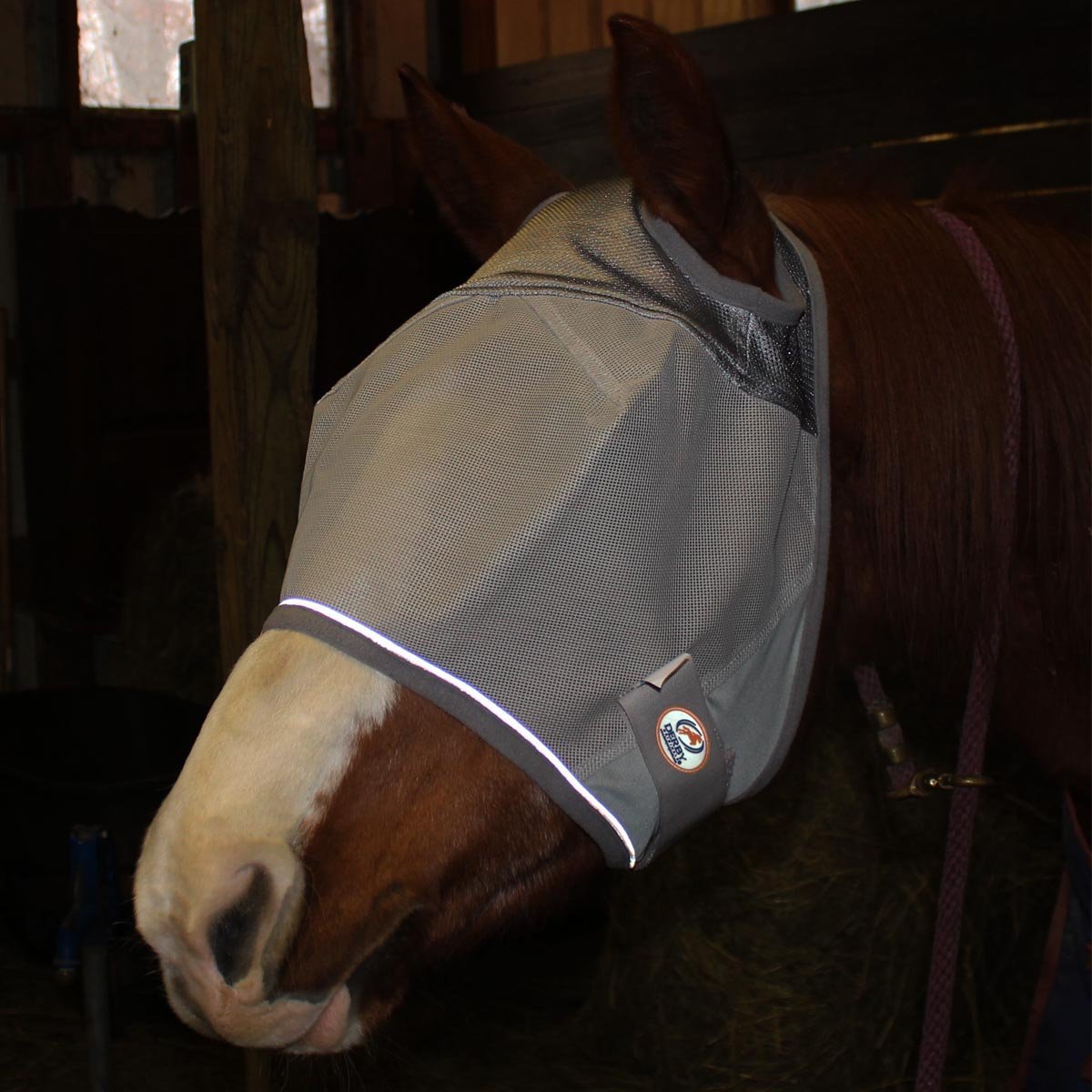  UV-Blocker Premium Reflective Safety Horse Fly Mask without Ears 