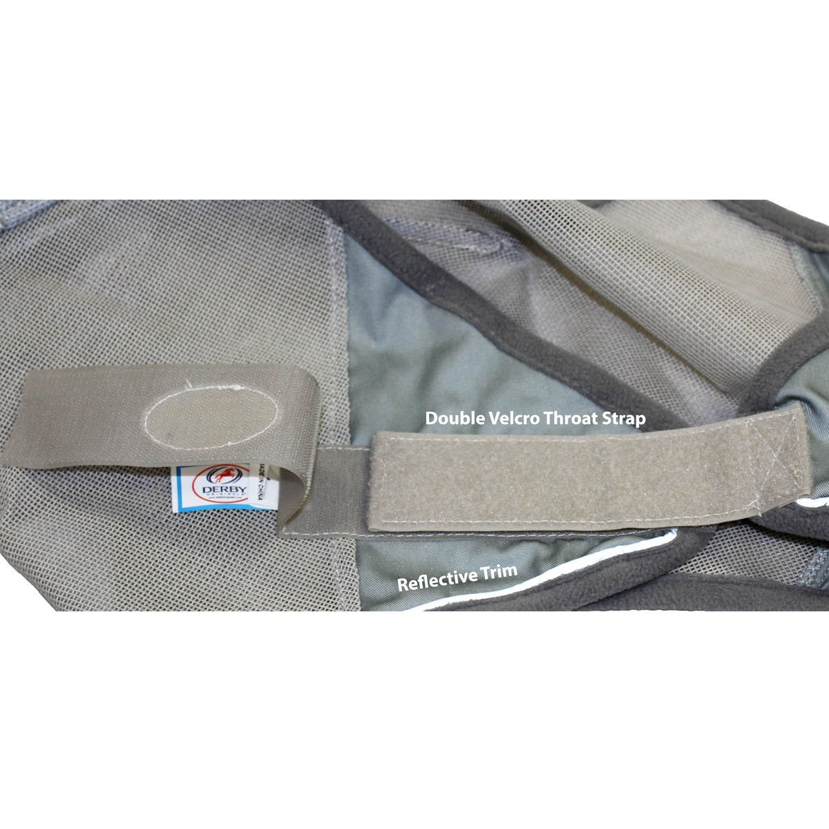 Grey Premium Reflective Safety Horse Fly Mask without Ears