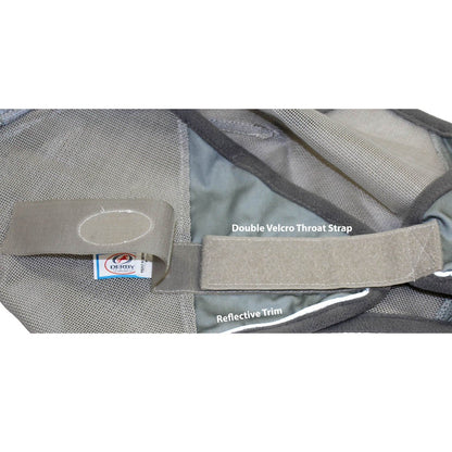 Grey Premium Reflective Safety Horse Fly Mask without Ears