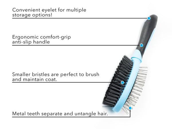 Double Sided Pet Grooming Brush by cuteNfuzzy®