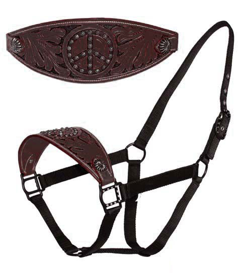 Tahoe Silverado Series Peace Sign Nylon Bronc Halter Bronc Peace