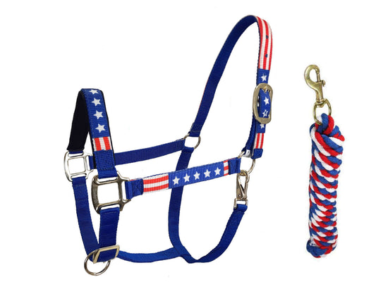 Derby Originals Patriotic Stars and Stripes Nylon Horse Halters