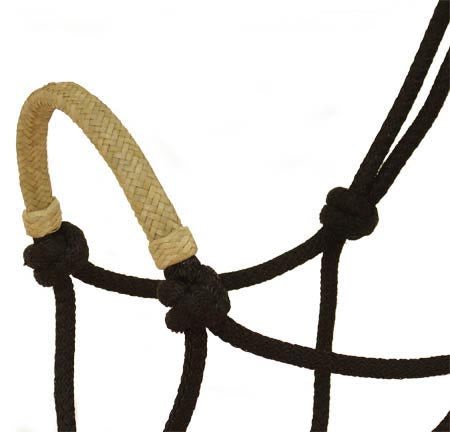 Tack Nylon Rope Halter with Rawhide Braided Noseband