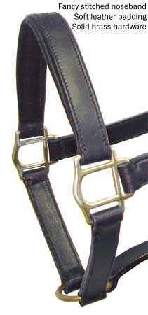 Derby Originals English Opulence Series - Oxford - Fancy Stitch Padded Leather Halter