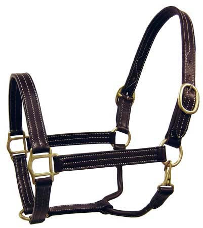 Derby Originals American Elegance Series Triple Stitch Leather Halter - USA Leather