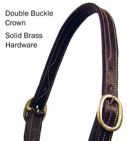 Derby Originals American Elegance Series Triple Stitch Leather Halter - USA Leather