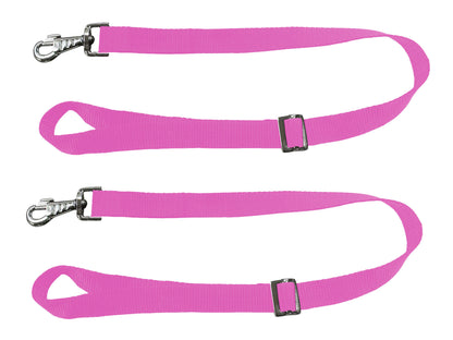 Paris Tack Multipurpose Adjustable Pair of Nylon Replacement Straps for Slow Feed Hay Bags Pink color