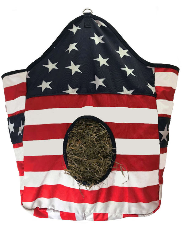 Tahoe Tack Large Patriotic 1200D Horse Hay Bag with Extra Wide Gusset and 6 Month Warranty