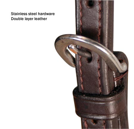 Tahoe Tack Premium Double Layer Leather Western Slip Ear Headstall