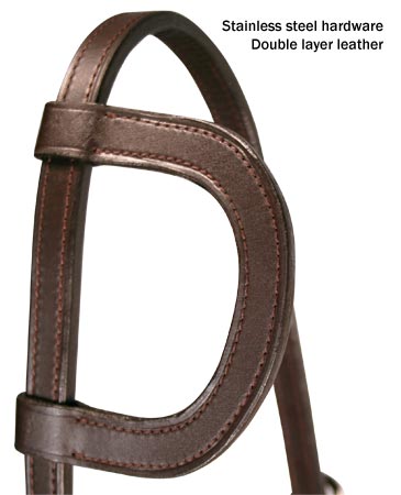 Tahoe Tack Premium Double Layer Leather Western Slip Ear Headstall