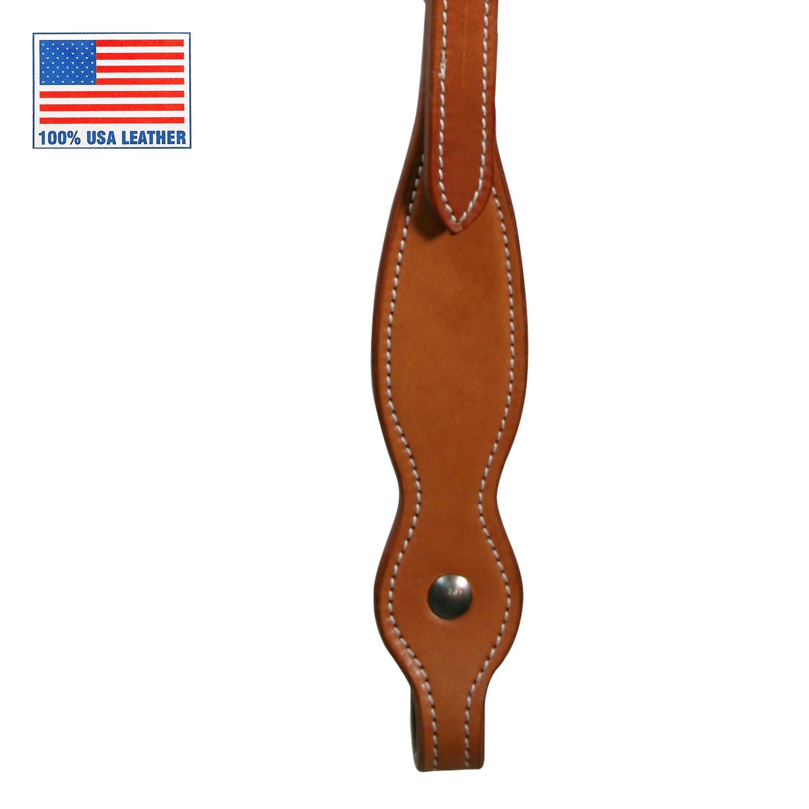 Tahoe Tack Country Double Layer Western Browband Headstall USA Leather Cheek