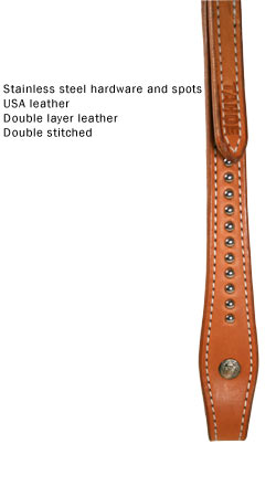 Tahoe Tack USA Leather Saquaro Ostrich Print Square Western Browband Headstall