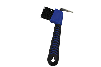 Derby Originals Soft Grip Horse Hoof Pick with Brush blue main Color