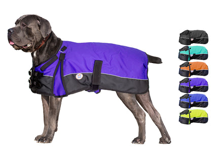 Horse-Tough Reflective 600D Waterproof Ripstop Nylon Winter Dog Coat purple swatch