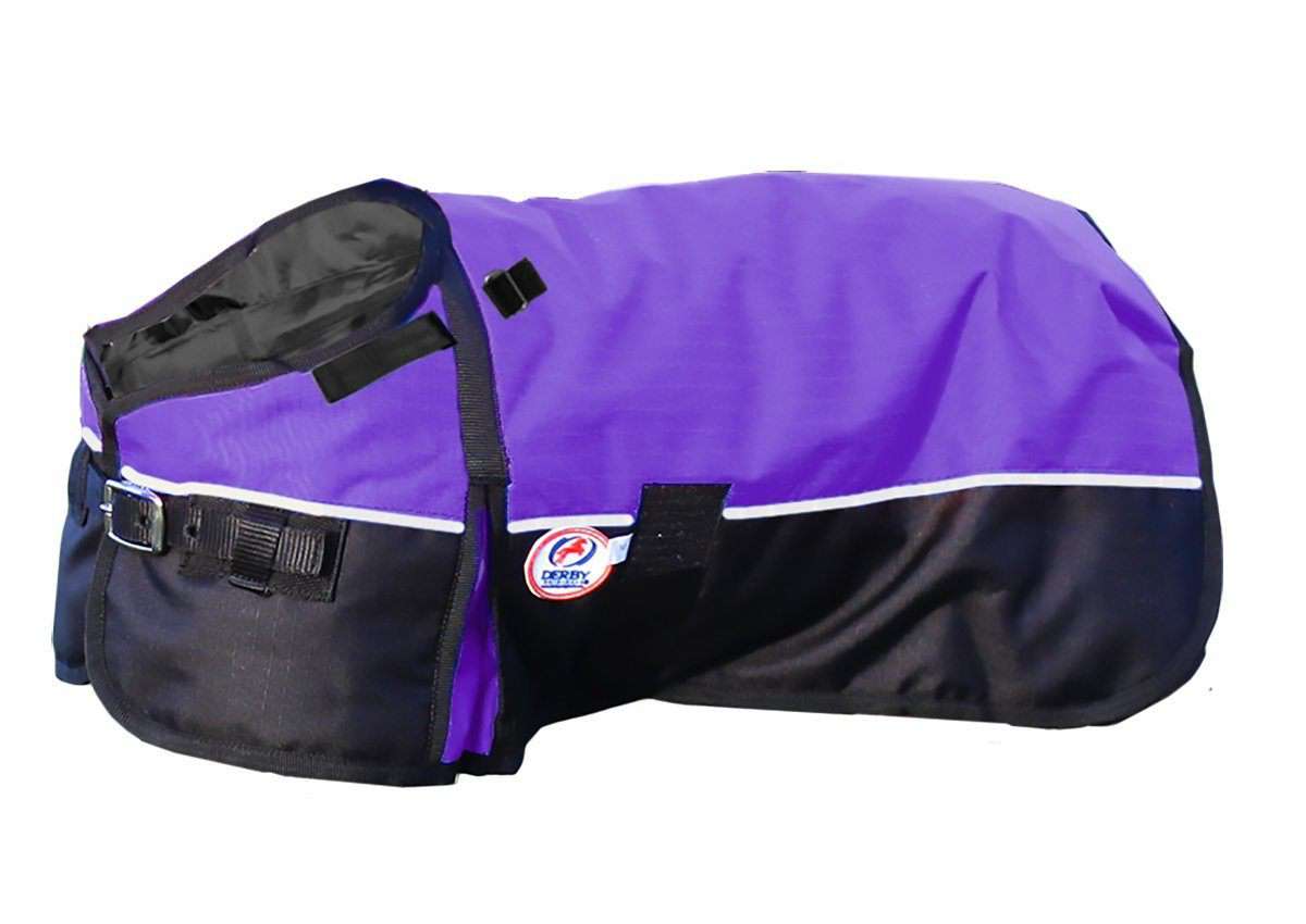 Derby Originals Adjust-to-Fit Horse-Tough Reflective 600D Waterproof Ripstop Nylon Winter Dog Coat  purple side view