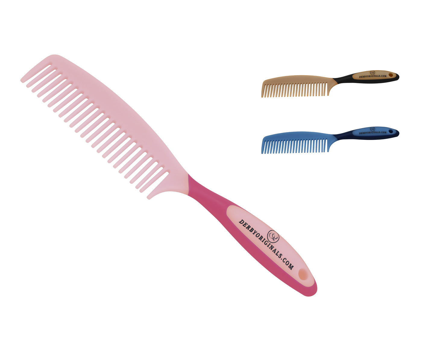 Derby Super Grip Mane and Tail Comb Pink Color Swatch