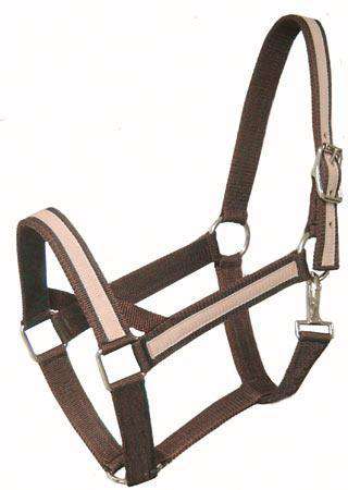 Derby Originals Heavy-Duty Triple Layer Two-Tone Nylon Horse Halters -Multiple Colors