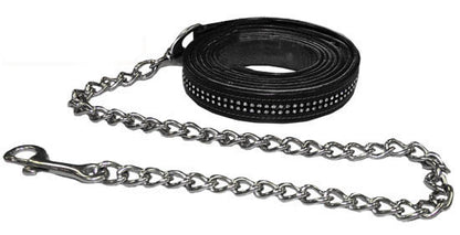Matching Leather Lead for Paris Tack Halter w/ Rhinestones Black