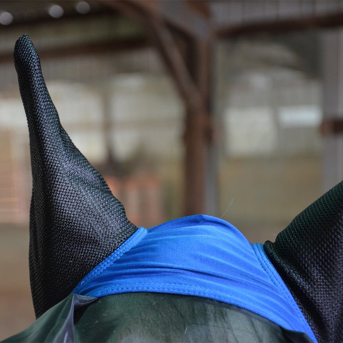 UV-Blocker Extra Comfort Soft Mesh Lycra Horse Fly Mask with Ears 