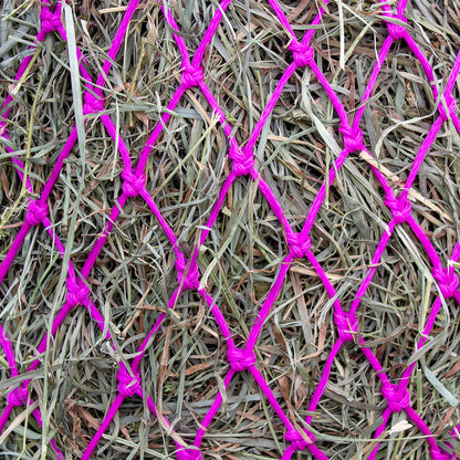 Hanging Hay Net for Horses and Livestock Magenta