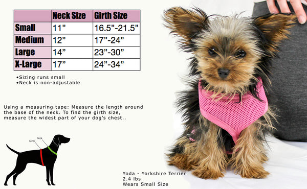 Comfort Mesh Dog Harness by cuteNfuzzyÂ® with Six Month Warranty