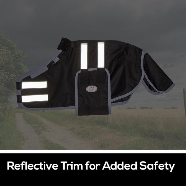 Derby Originals Reflective Safety No Hardware Winter Foal Turnout Blanket 600D Medium Weight 150g