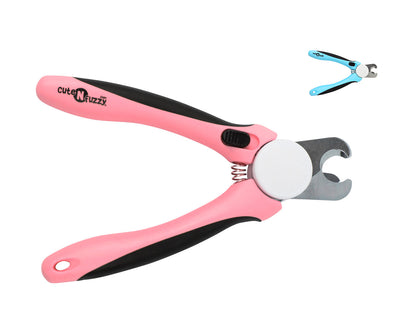 Professional Heavy Duty Pet Nail Clipper w Nail File by cuteNfuzzy Pink Color Set