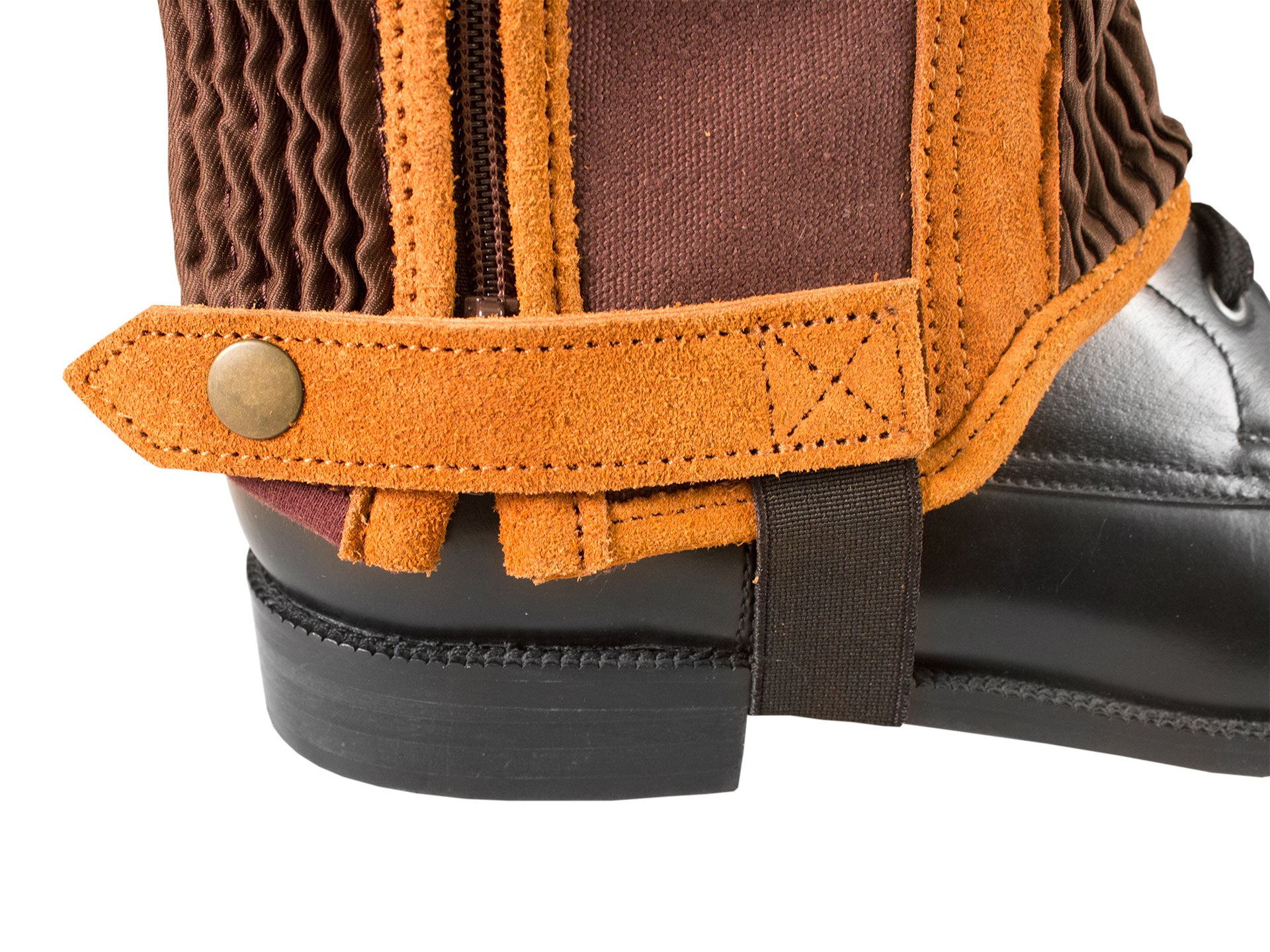 Paris Tack Canvas & Suede Leather Half Chaps bottom