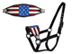 Tahoe Tack Patriotic Hand-Painted American Flag Bronc Halter with Crystals