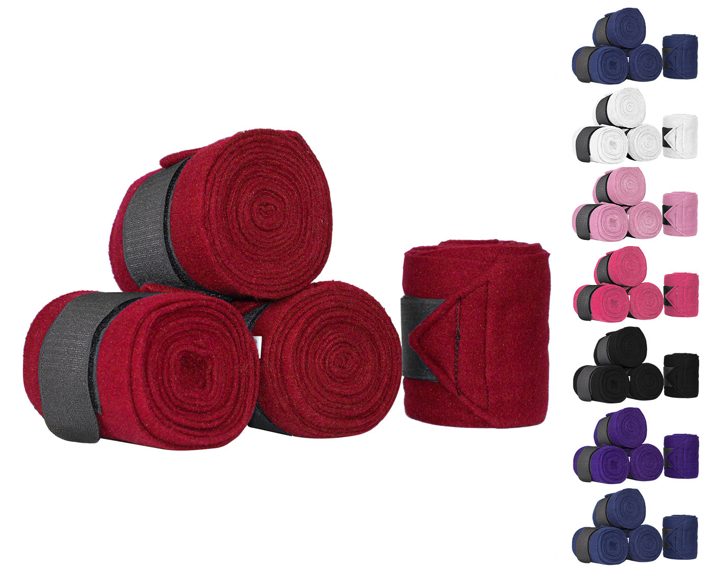Derby Originals Polo Wraps Set of 4 Bandages Red Swatches
